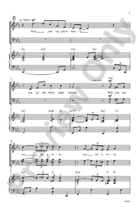 Cry Me a River: TBB Choral Octavo: Arthur Hamilton - Digital Sheet ...