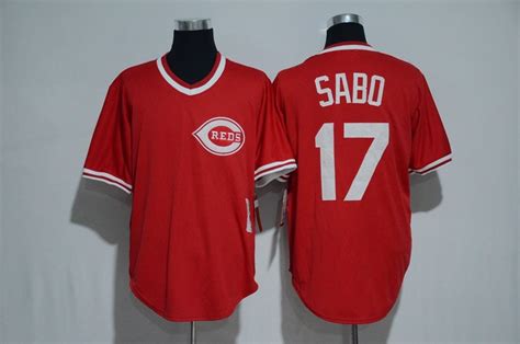 Cincinnati Reds 17 Chris Sabo basketball Jerseys color red