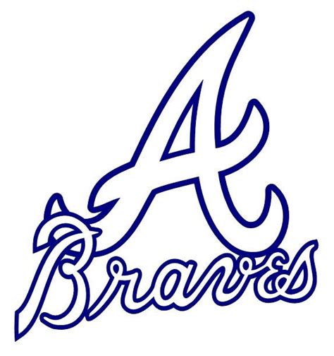 Atlanta Braves Logo in Blue Ink