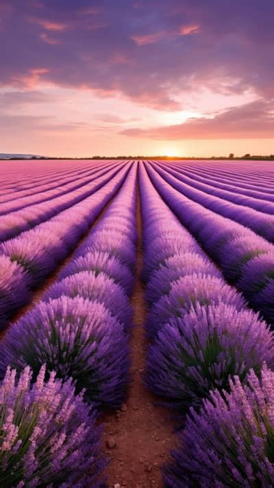 Free AI art images of lavender rows