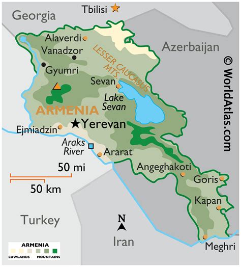 Armenia Large Color Map