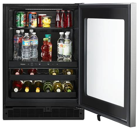 Whirlpool 14-Bottle Dual Zone Wine Refrigerator Stainless Steel ...