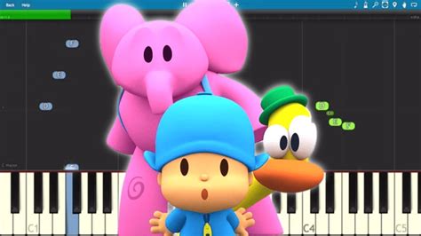 Pocoyo Theme Song - EASY Piano Tutorial - YouTube