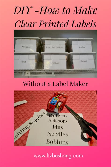 DIY How to Make Clear Packing Tape Labels - Liz Bushong