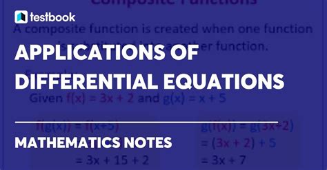 Applications of Differential Equations: Types of DE, ODE, PDE.