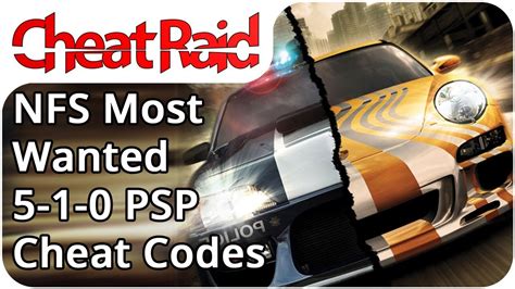 Need For Speed: Most Wanted 5-1-0 Cheat Codes | PSP - YouTube