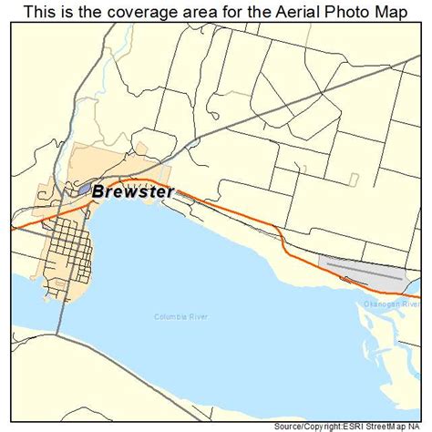 Aerial Photography Map of Brewster, WA Washington