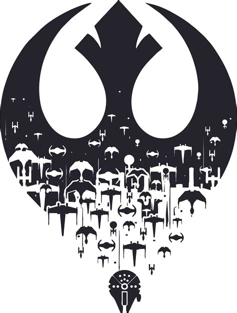 Star Wars Symbols Ship Cartoon Character Wall Art Vinyl Sticker Design ...