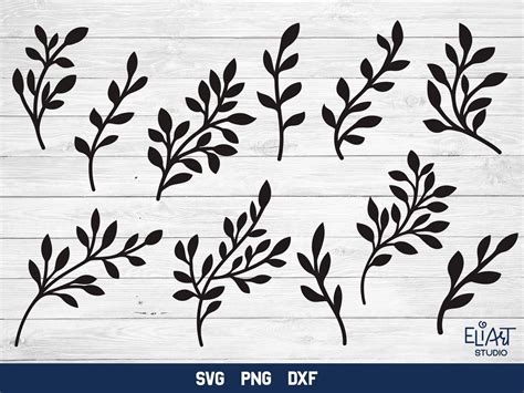 Leaves and Branches SVG Branch Silhouette PNG Bundle Tree - Etsy Australia