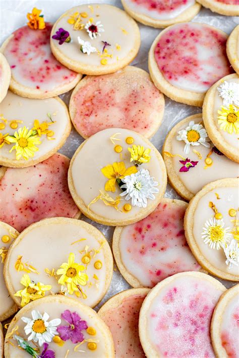 Edible Flower Cookies, Vegan - Samantha Schwab