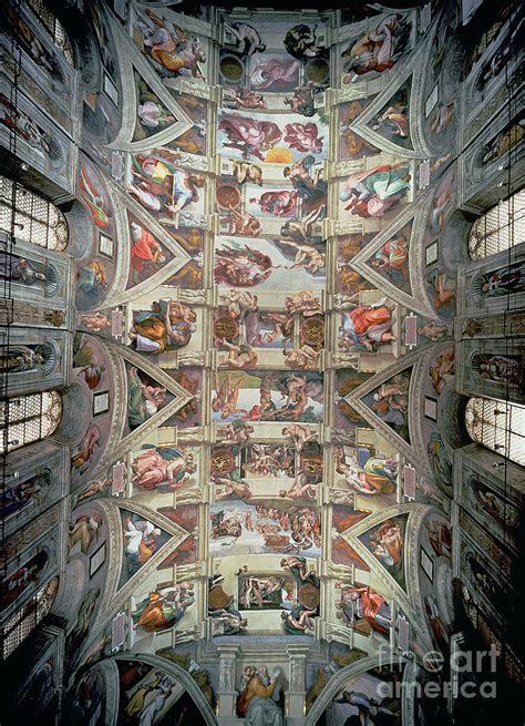 Sistine Chapel Ceiling Painting by Michelangelo - Fine Art America