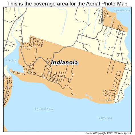 Aerial Photography Map of Indianola, WA Washington