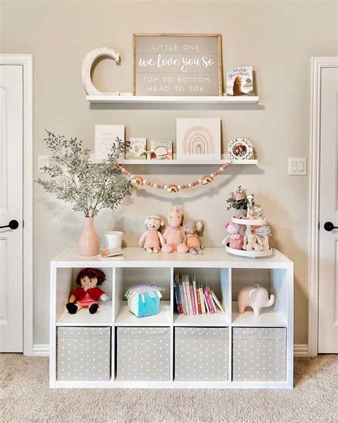 White Nursery Shelves with Storage Cubes - Soul & Lane