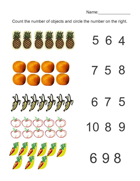 Printable Counting Worksheets 1 10