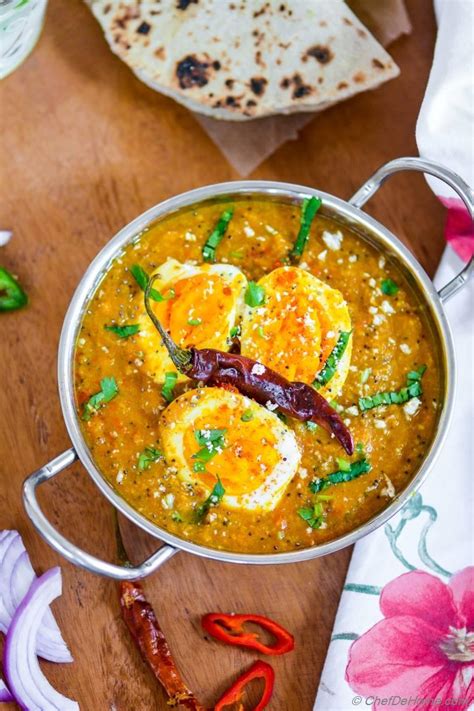 Easy Indian Kolhapuri Egg Curry Recipe | ChefDeHome.com