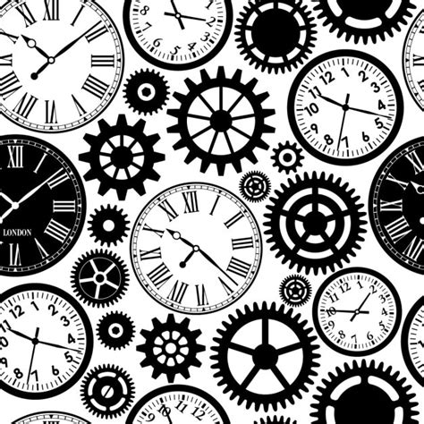 Vintage clocks pattern Vector | Free Download