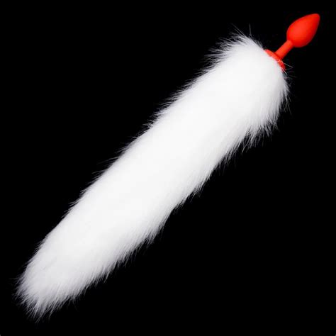 White Fox Tail Role Play Props Gay Wear 40CM-in Costume Props from ...