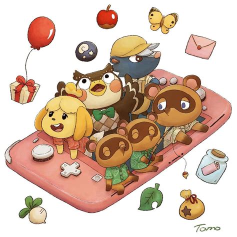 cute animal crossing new horizons nintendo switch art by _tomookubo ...