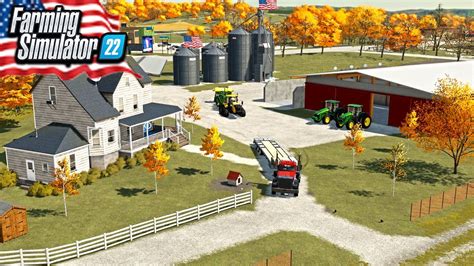 BUILDING AN AMERICAN FARM FROM SCRATCH! (FARMING SIMULATOR 22) - YouTube