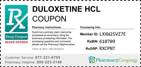 Duloxetine HCL Coupon - Pharmacy Discounts Up To 90%