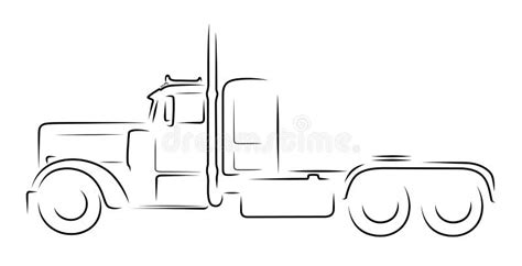 Peterbilt Truck Silhouette Clipart