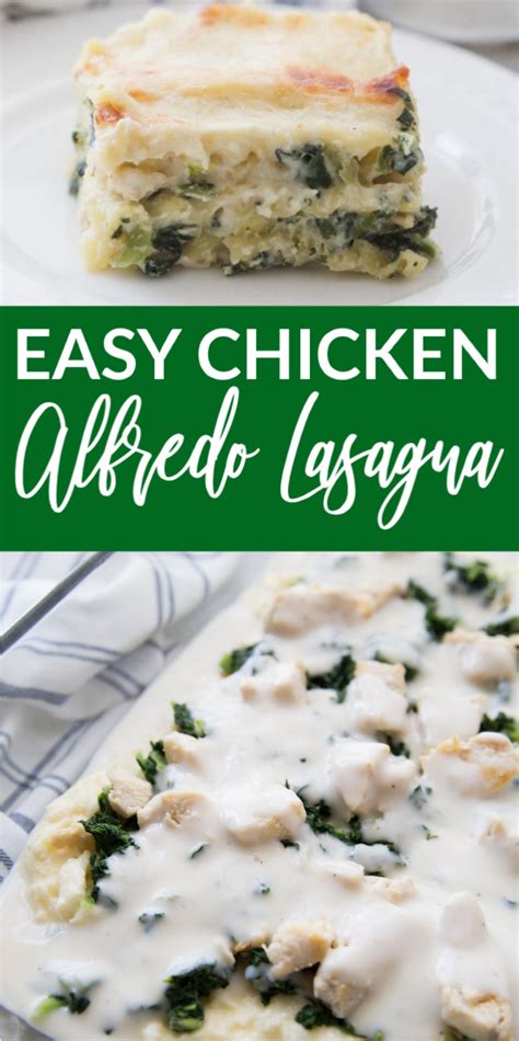 Easy Chicken Alfredo Lasagna Recipe - MenuPlans.com Making Menu ...