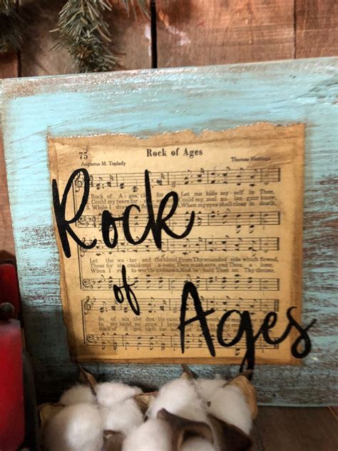 Rock of Ages Hymn Sign Inspirational Sign Sheet Music - Etsy UK