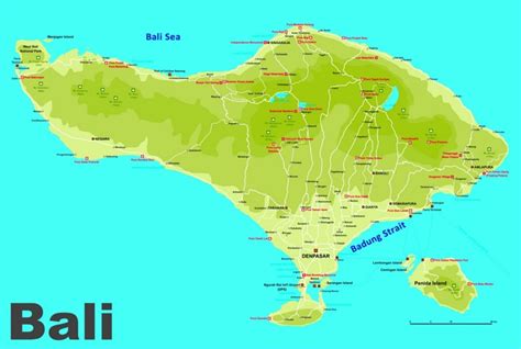 Bali road map - Ontheworldmap.com