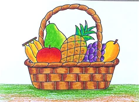 Drawing fruit basket – Artofit