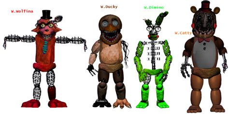 Fnaf Withered Animatronics by wicher8181 on DeviantArt