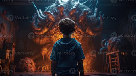 Facing Fears, Brave Kid Confronts Nightmares and Imaginary Monsters ...