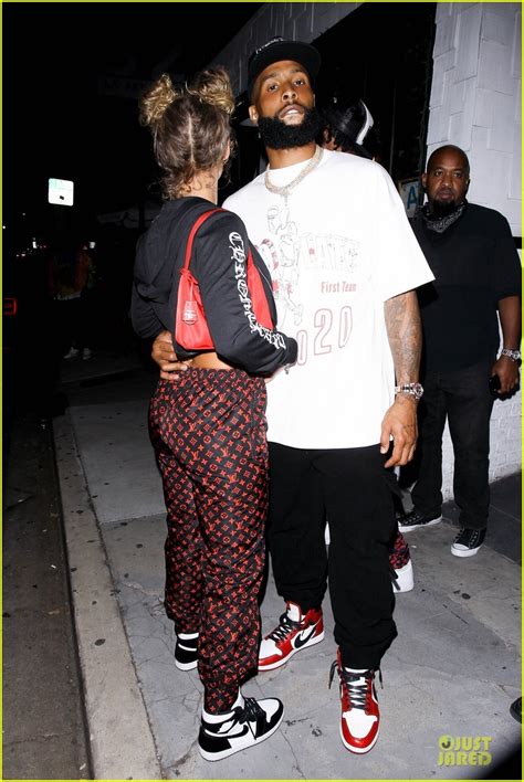 Odell Beckham Jr. Packs on the PDA With Girlfriend Lauren Wood in West ...