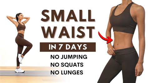 SMALL WAIST in 7 Days - 40 MIN Standing Abs Workout - No Squat, No ...