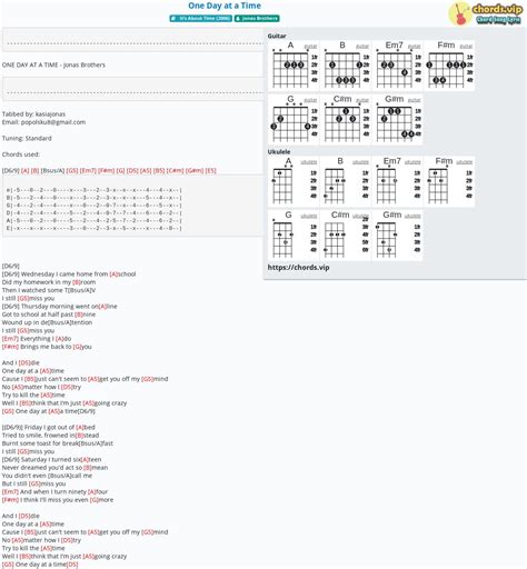 Chord: One Day at a Time - tab, song lyric, sheet, guitar, ukulele ...