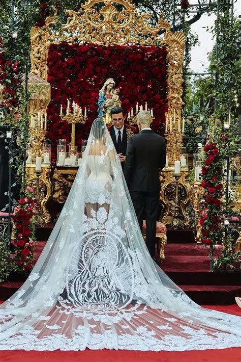 Kourtney Kardashian wears Dolce & Gabbana wedding dress