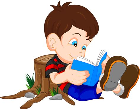 Jeu Des Sept Familles Sur La Bible - Animated Boy Reading Clipart - Png ...