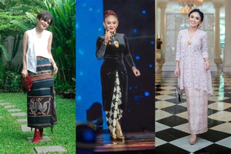 11 Inspirasi Kebaya ala Yuni Shara, Nuansa Fresh