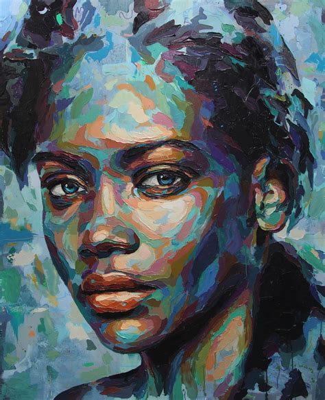 Josh Miels - Commission | Abstract portrait painting, Figurative art ...