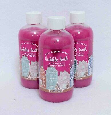 Bath & Body Works Bubble Bath Crystal Candy Rose Set of 3 667551273019 ...