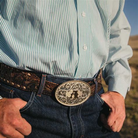 Classic Western Two-Tone Initial Belt Buckle | Montana Silversmiths