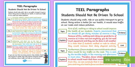 TEEL Paragraph Example A4 Display Poster - Persuasive Texts