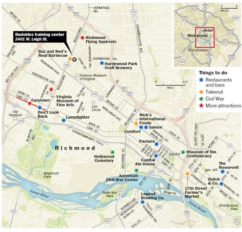 Richmond attractions map - The Washington Post