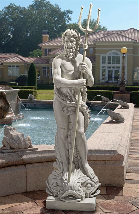 62" Poseidon Neptune Greek Roman God of the Sea Sculpture Statue ...