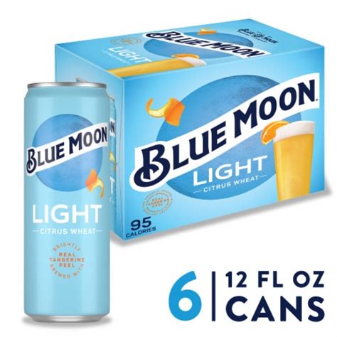 Blue Moon Light Citrus Wheat Craft Beer, 6 cans / 12 fl oz - Kroger