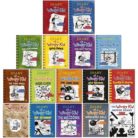 Diary of a Wimpy Kid Full Collection (1-16) by Jeff Kinney-