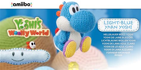 Light-Blue Yarn Yoshi | amiibo | Yoshi's Woolly World Collection | Nintendo