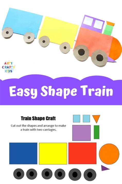 Easy Train Shape Craft for Kids - Arty Crafty Kids