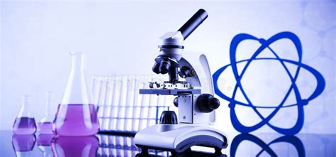 Microscope in Medical Laboratory Glassware Stock Image - Image of ...