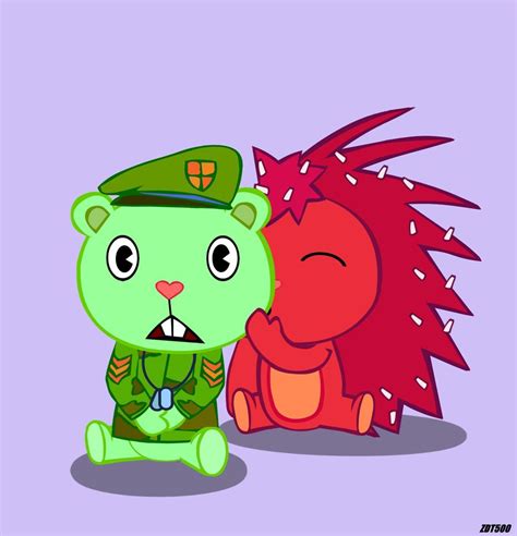 Flaky X Flippy (Happy Tree Friends) | Dibujos bonitos de animales ...