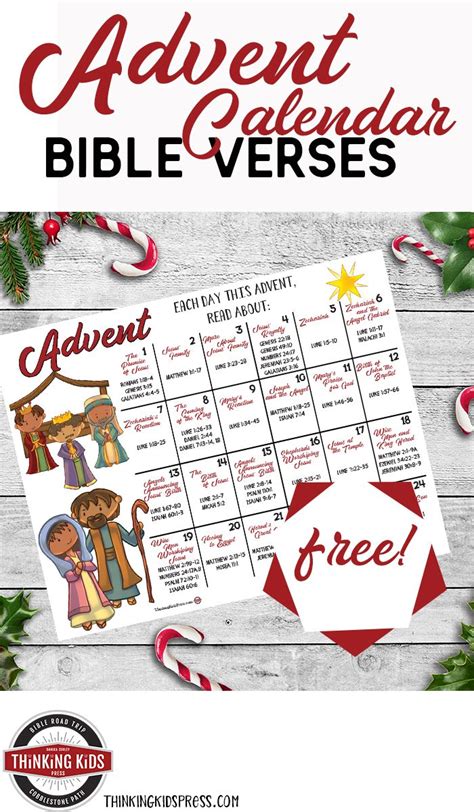 Christmas Advent Calendar with Bible Verses | Christmas bible, Advent ...